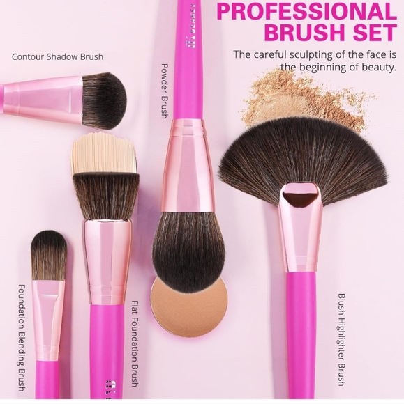 High-End Makeup Brushes Set Professional, 18Pcs - Picture 4 of 8